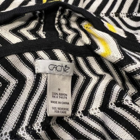 Cache No Close Shawl Front 3/4 Sleeve Sweater Size M - Picture 8 of 8